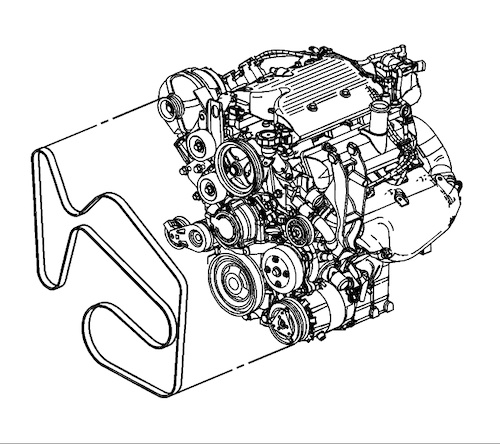 2007 chevy impala engine diagram serpentine belt