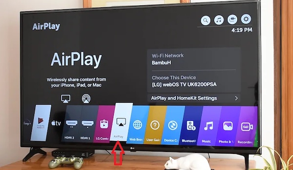 lg tv airplay not working